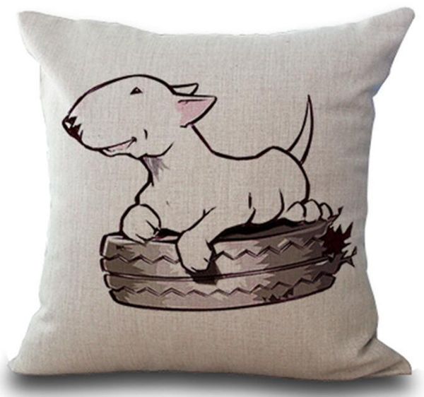

dog car cover case 45x45cm pillows decoration printed home terrier pillowcase linen cushion sofa bull funny decorative wmtebn xhhair