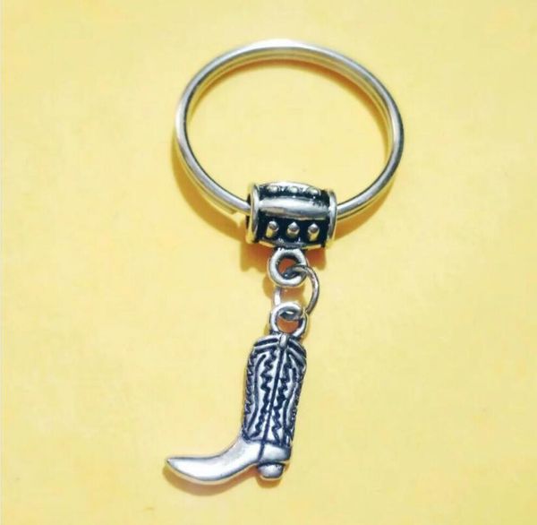 NOVO HOT Moda botas jóias equitação / botas de vaqueiro charme Keychain- chave pingente anel cadeia DIY Fit Keychain - 195