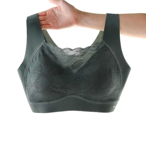 

new style latex underwear in autumn and winter, traceless lace adjustable bra one piece bra, sports vest, Red;black