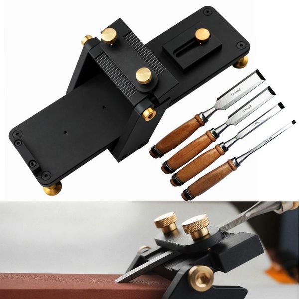 

professional hand tool sets aluminum fixed angle sharpening jig wood carving chisel sharpener for planer knife woodworking diy