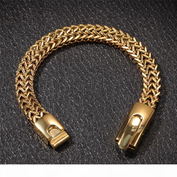 

street hip hop браслет для мужчин моды титана стали браслет с 18k позолоченный моды brand street мужчин браслет, White