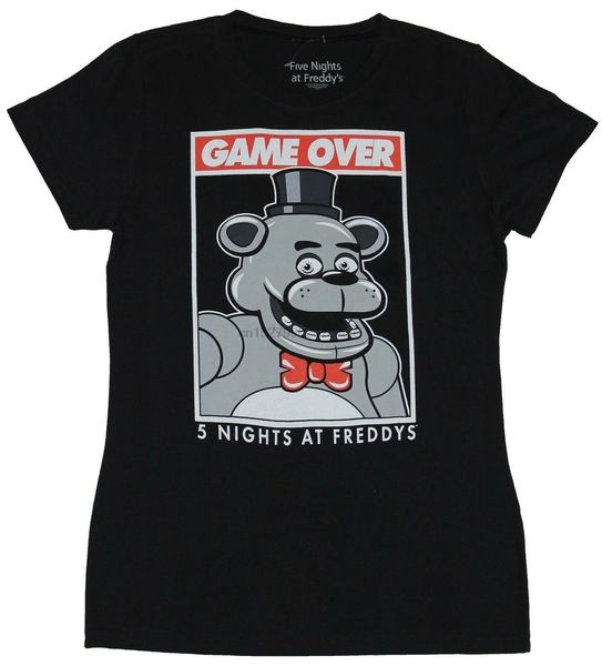 

five 5 nights at freddy girls juniors t-shirt - game over freddy box image sport hooded sweatshirt hoodie