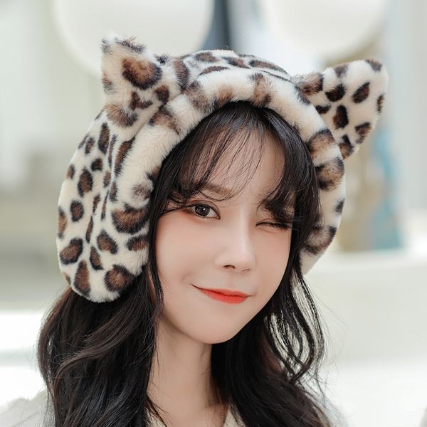 

new girl cute plush earmuff outdoor warmth bag korean version of chao cover students fold autumn and winter ear warm 3