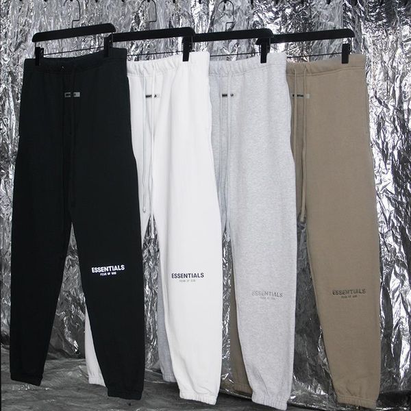

2020 new kanye west trousers justin bieber sweatpants fog essentials jogger pants elastic waist hip hop pants streetwear, Black