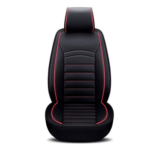 

pu auto front seat cover universal protect car interior accessories headrest cover fit most car truck suv van breathable1