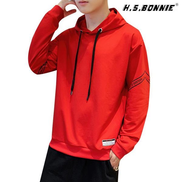 

hoodies men 2019 autumn male sweatshirt solid color black red grey casual streetwear with hat hip hop hoodie1