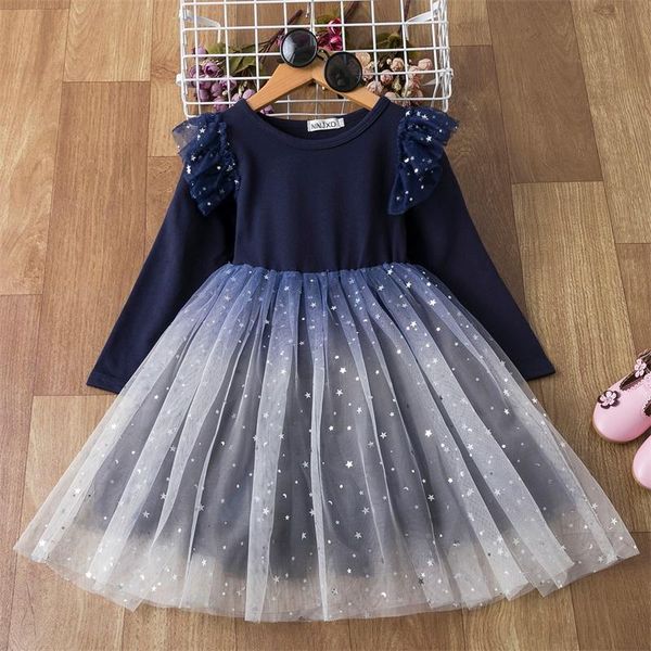 

girl's dresses winter girls long sleeve lace princess dress up for kids halloween party costume birthday wedding gown children clothing, Red;yellow