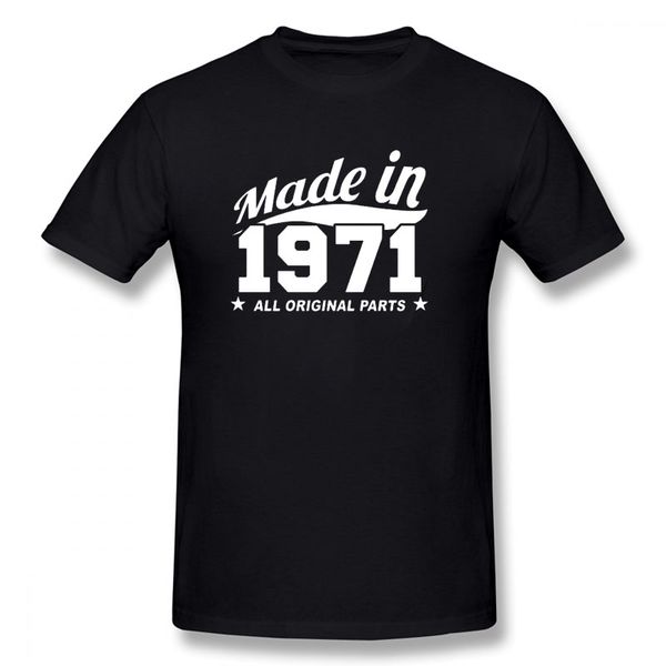 

sport made in 1971 all original parts t-shirt fashion funny birthday short sleeves t shirts causal o-neck tees hip hop oversized