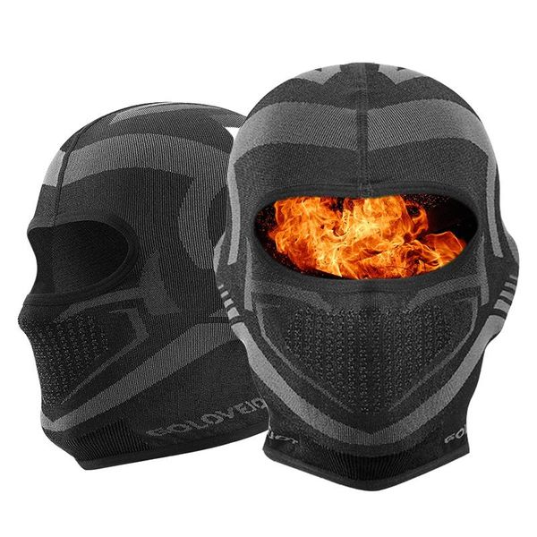 

cycling caps & masks cap winter warm windproof full face cover protective ear men women ski fishing running sport bike headwear, Black