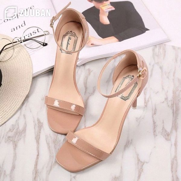 

fashion ankle strap women casual sandals open toe summer high heel shoes buckle ladies office work sandalias shoes zapatos mujer #yu7b, Black