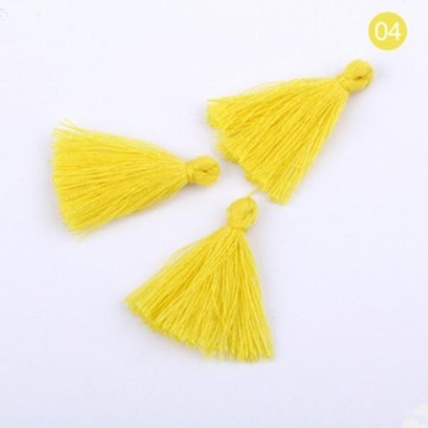 

200pc 3cm mini cotton thread fabric tassel diy pendant jewelry bracelet key making fringe trim craft tassels sewing accessories h jlljrt