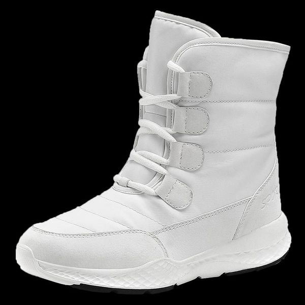 

зима новый снег сапоги женские толстым дном плюс теплые женские сапоги водонепроницаемая комфортная зима женщины большой размер 35-42, Black