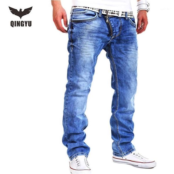 

wholesale-men jeans 2016 jeans homme pantalones hombre personality zipper decoration men pants double pocket jeans pants gsau1, Blue