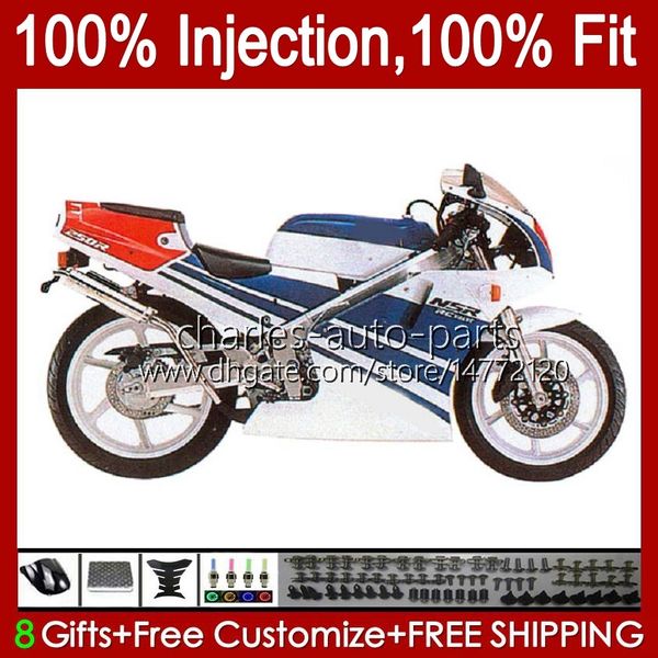 Einspritzung für HONDA NSR250 R NSR250R blau weiß MC28 94 95 96 1997 1998 1999 102HC.76 NSR 250 R PGM4 250R 1994 1995 1996 97 98 99 Verkleidung