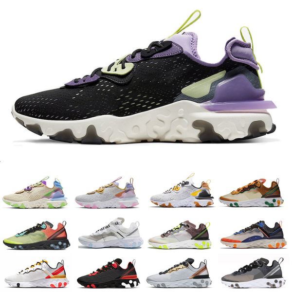 

new gravity purple running shoes react vision element 55 87 for women men black green total orange womens mens outdoor sports shoes