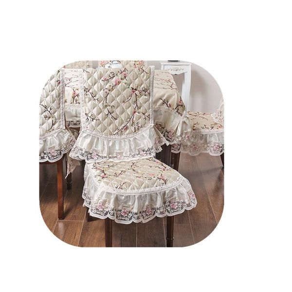 

2020 new dining chair cover chinese chair set dining set tablecloth tablecloth embroidered fabric
