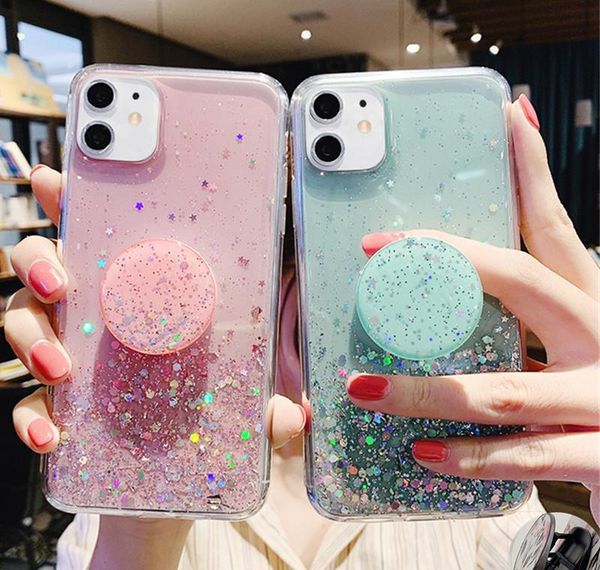 

soft phone case glitter 3d bling for iphone 12 mini 11 pro max xr x xs 6s 7 8 p bbyvuj bde_home