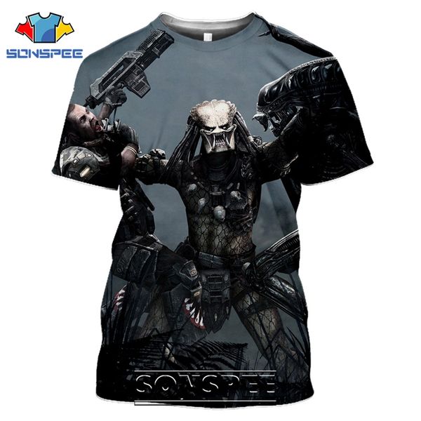 

predator aliens movie 3d print shirts funny hippie anime men clothing