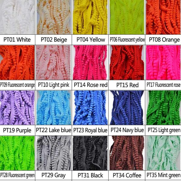 

5 ярд lace ткани швейные принадлежности pompom обрезка pom pom украшения tassel шарика fringe ленты diy материал craft одежда sqcwvn ppshop0