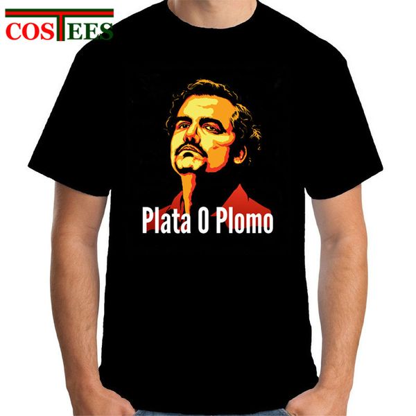 

plus size 5xl plata o plomo tshirt pablo silver or lead escobar men casaul short sleeve for male tees hooded sweatshirt hoodie men t shirt