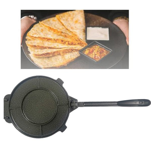

6.5inch tortilla press, cast iron heavy gauge flour corn press for home kitchen