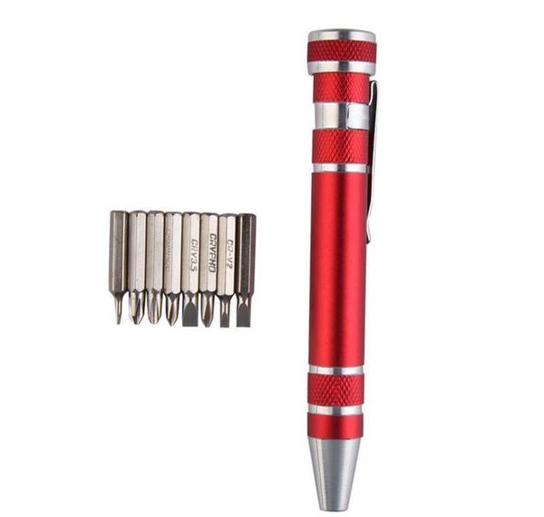 

multi-function 8 in 1 precision screwdriver with magnetic mini portable portable aluminum tool pen repair tool bbygpq warmslove