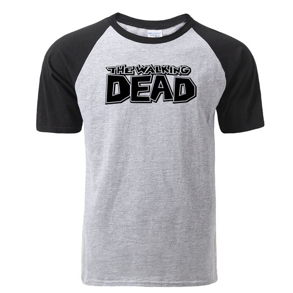 

cool halloween horror nights the walking dead fathers day logo print raglan tshirt summer short leeve hooded sweatshirt hoodie men t shirt