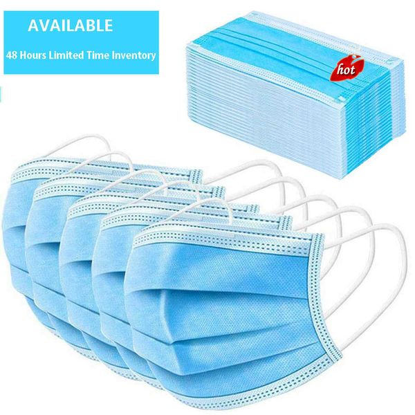 

face non 3 disposable layer woven dust earloops masks breathable and comfortable with lots of 50pcs stock 4qje 84hq