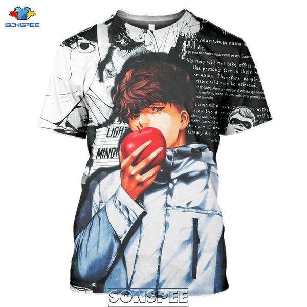 

anime death note 3d print shirts hippie oversized comics men clothing