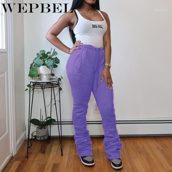 

wepbel women's tied high waist pleated casual trousers autumn and winter solid color loose wide-leg pants1, Black;white