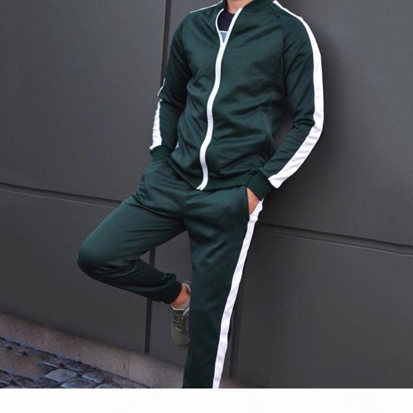 

верений мужской дизайн трексуиты осенью и зимой высокое качество мужская хлопок удобный тонкий капюшон кардиган куртка из двух частей cap 0, Gray