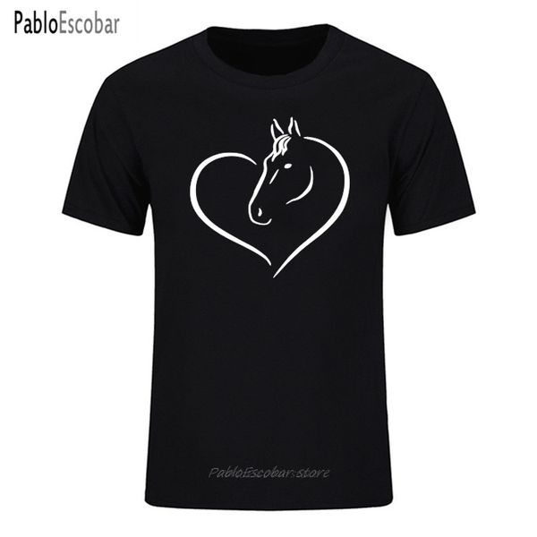 

лето new love heart лошадь мужчины с коротким рукавом хлопок мужчины 4xl 5xl балахон дизайнеров футболки толстовки