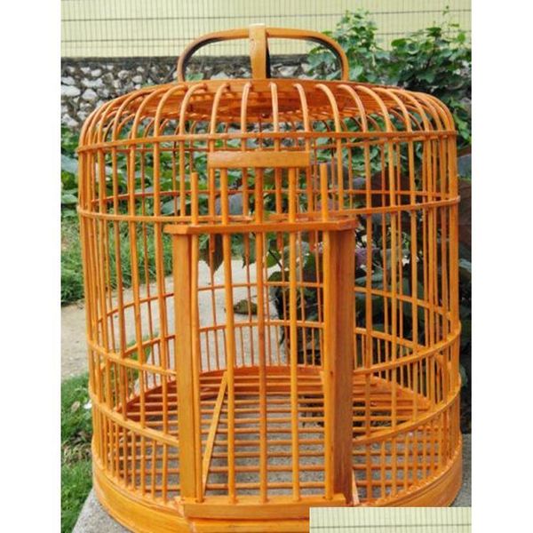

bamboo birdcage starling thrush cage health birds cage 32cm to send a full s qylmph toys2010
