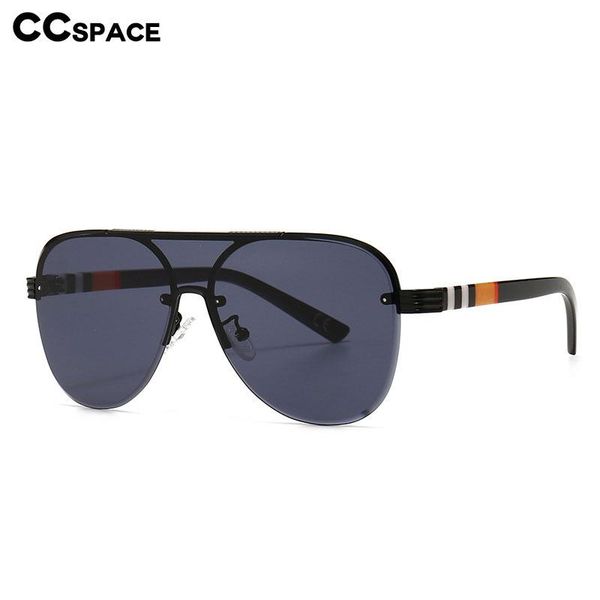 

sunglasses 46586 one lens half frame stripe legs oversized men women fashion shades uv400 vintage glasses, White;black