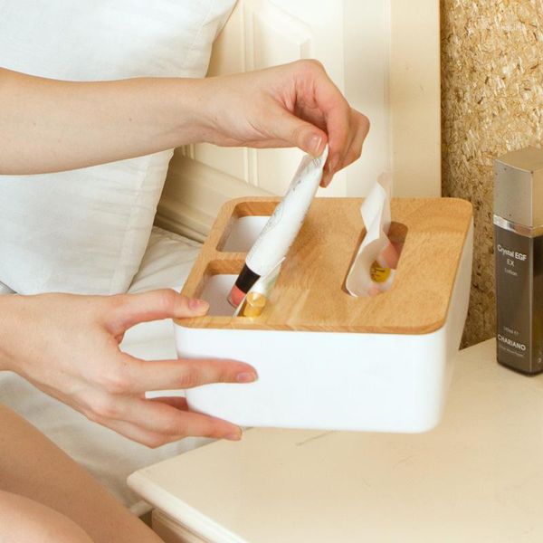 

primary color oak tissue dispenser creative deskwood tissue box paper extraction box napkin storage 445g1