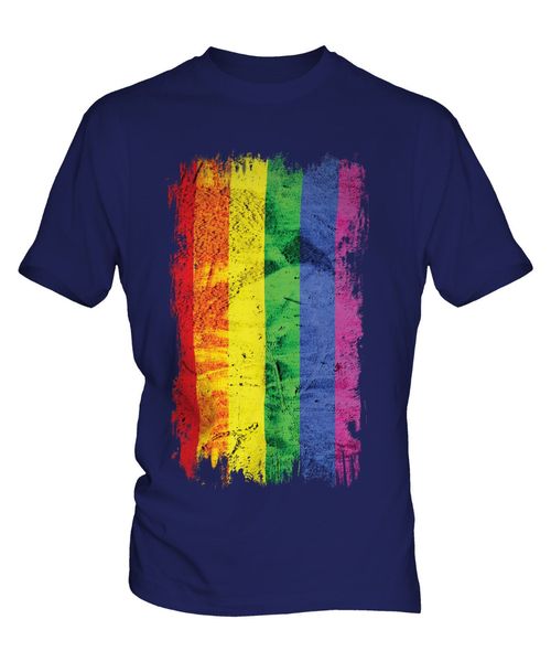 

brand new summer mens gay pride grunge флаг mens t-shirt tee top радуга lgbt подарок ​​одежда одежда t рубашка спорт толстовка с капюшоном т
