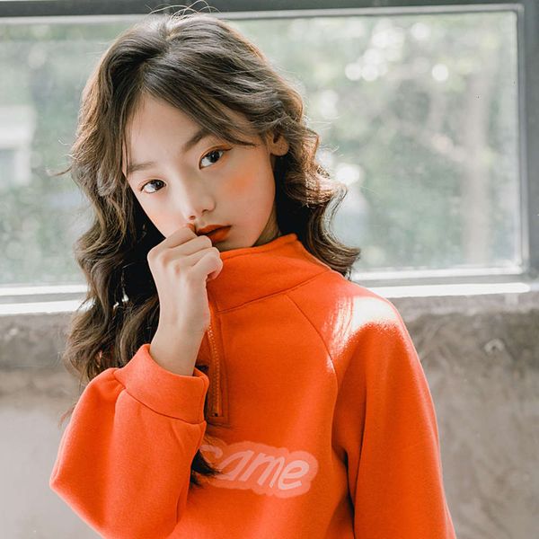 

high winter sve girls' long plush 2020 collar drs fb2v, Red;yellow