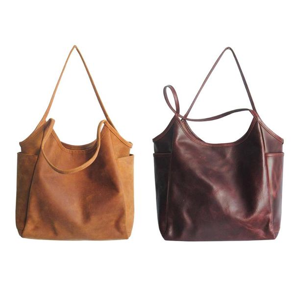 

pu leather handle pouch women solid large capacity shoulder tote bag handbag fashion exquisite shopping bag