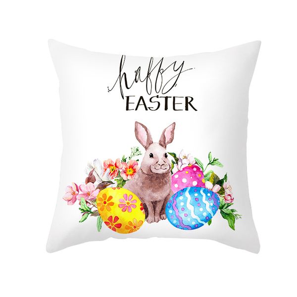 

easter pillowcase bunny egg rabbit cushion cover 45x45cm happy easter decoration for home birthday party gifts for kids 106 k2