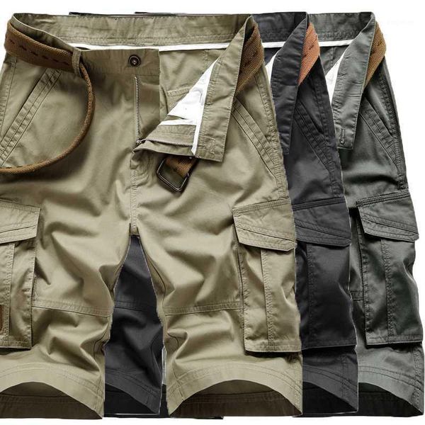 

2020 summer men's baggy multi pocket cargo shorts male cotton khaki mens tactical shorts short pants tactical trousers1, White;black