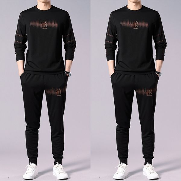 

autumn 2020 new sports 3d suit long sleeve youth light wear autumn 2020 new sports 3d sweater sweatersweater suit men's long sleeve you, Black