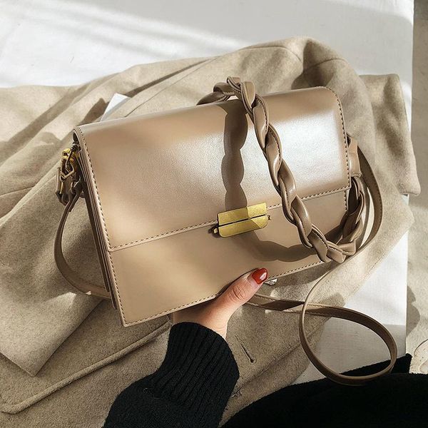 

women's shoulder messenger simplicity fashion solid color female handbags small square ladies crossbody bags