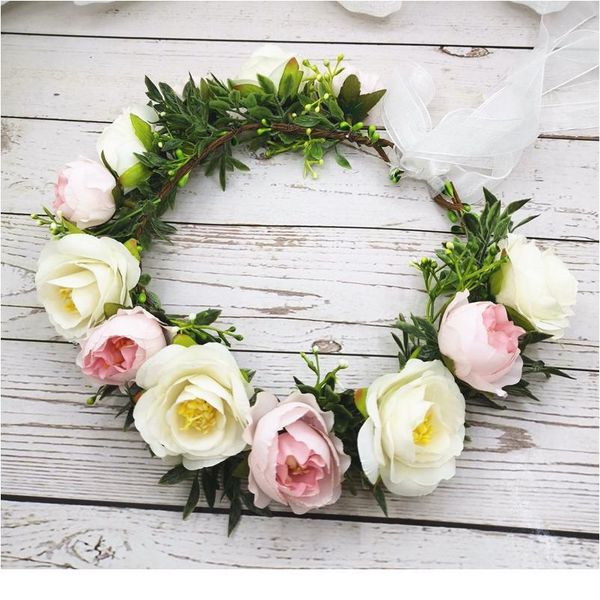 

women wedding flower crown festival headband women wedding hair accessories girl bridal floral garland wedding floral qylnsg