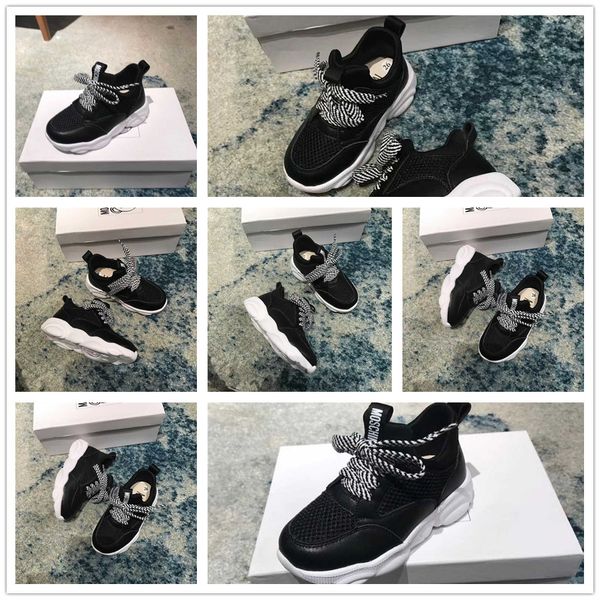 

kids shoes kids sneakers running shoes children basketball shoes, Black