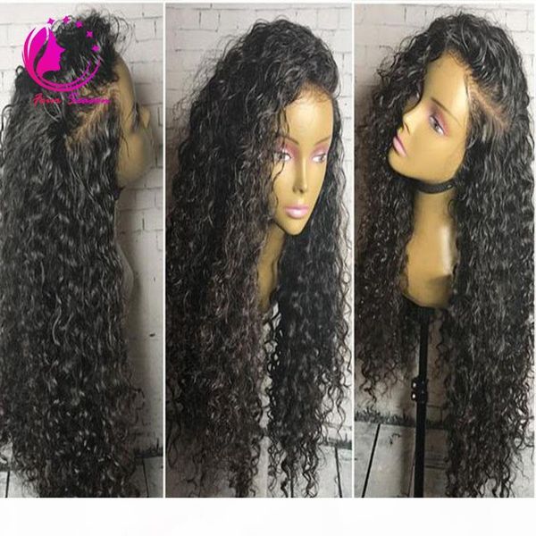 

2017 new arrival brazilian virgin human hair full lace wigs curly remy hair wigs for black women natural hairline hip, Black;brown