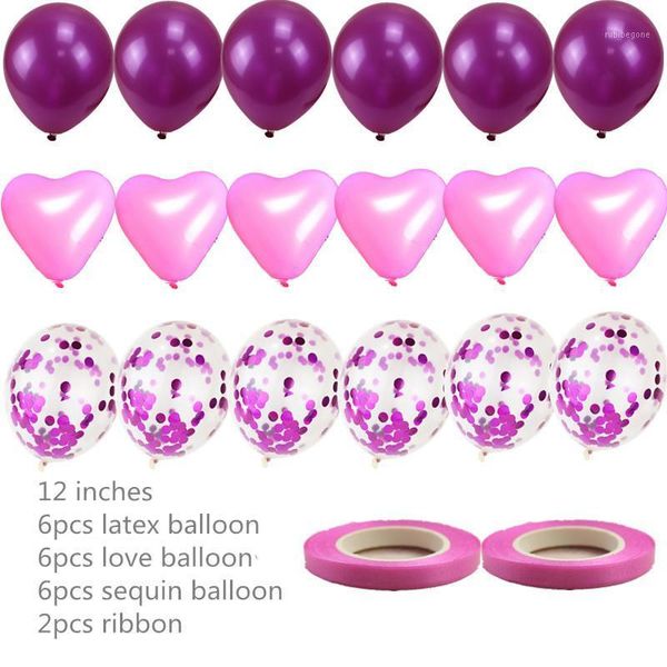 

party decoration 15pcs12 inch love sequins spot latex balloons suitable for wedding birthday children holiday supplies1
