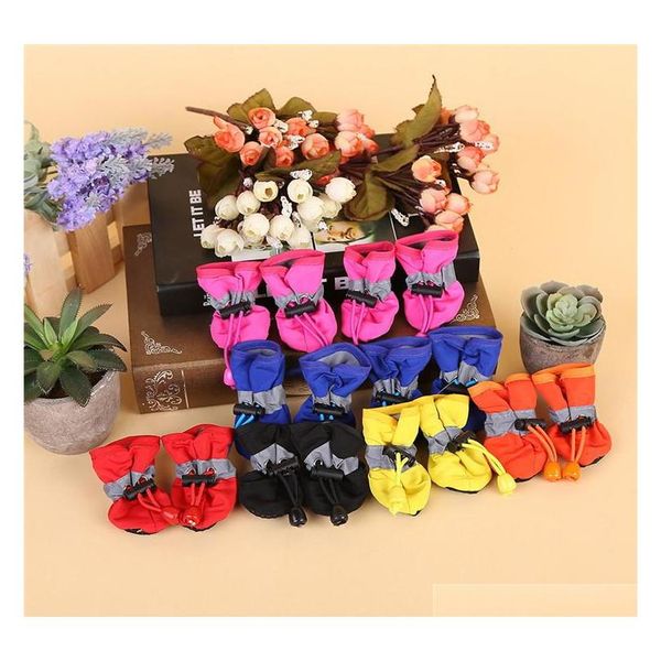 

wholesale - dog rain boots waterproof shoes indoor shoes pet boots printed anti-skid shoes 3 colors ia030 z8ujz