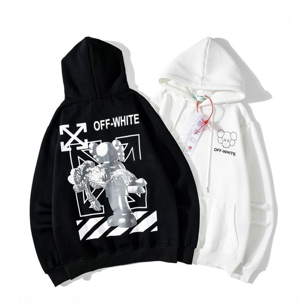 

20 years of autumn winter newhand holding cartoon plush doll doll printing men and women street casual plush sweater 1dso2, Black
