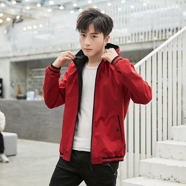 

new style selling jacket men youth korean-style slim fit jacket large size hooded trend1, Black
