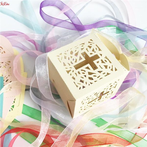 

25pcs cross candy boxes angel gift box for baby shower baptism birthday first communion christening party favor bag 5x5x8cm 5z1